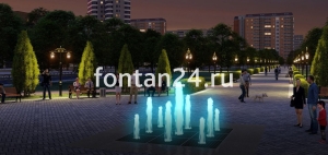 Уличный фонтан "Куб"  3x3 м Уличный фонтан "Куб"  3x3 м