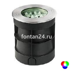 Встраиваемый LED-прожектор 6-диодный 12/24VDC IP67, Д=130 мм RGB